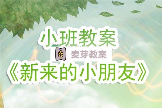 幼兒園小班教案《新來的小朋友》含反思