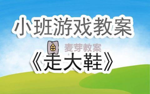 小班遊戲活動教案《走大鞋》含反思