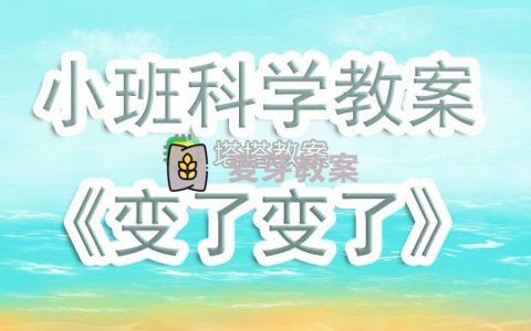 幼兒園小班優質科學教案《變了變了》含反思