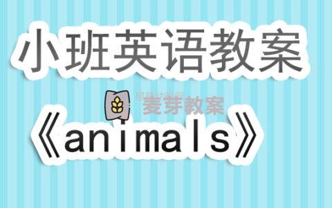 幼兒園小班英語教案《animals》