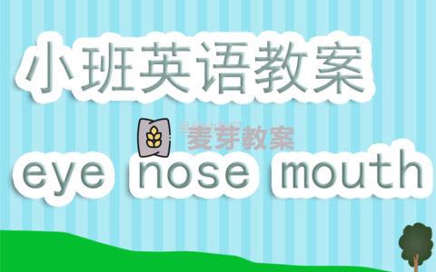 幼兒園小班英語教案《eye nose mouth》