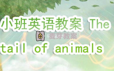 幼兒園小班英語教案《The tail of animals》