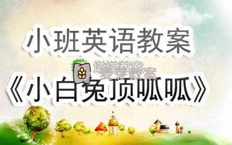 幼兒園小班英語教案《小白兔頂呱呱》