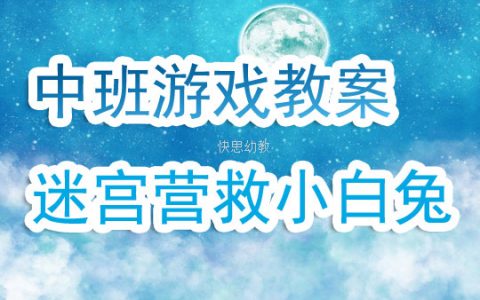 幼兒園中班遊戲教案《迷宮營救小白兔》