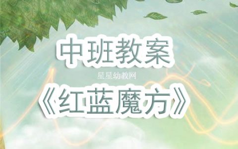 幼兒園中班教案《紅藍魔方》