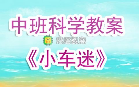 幼兒園中班科學活動教案《小車迷》含反思